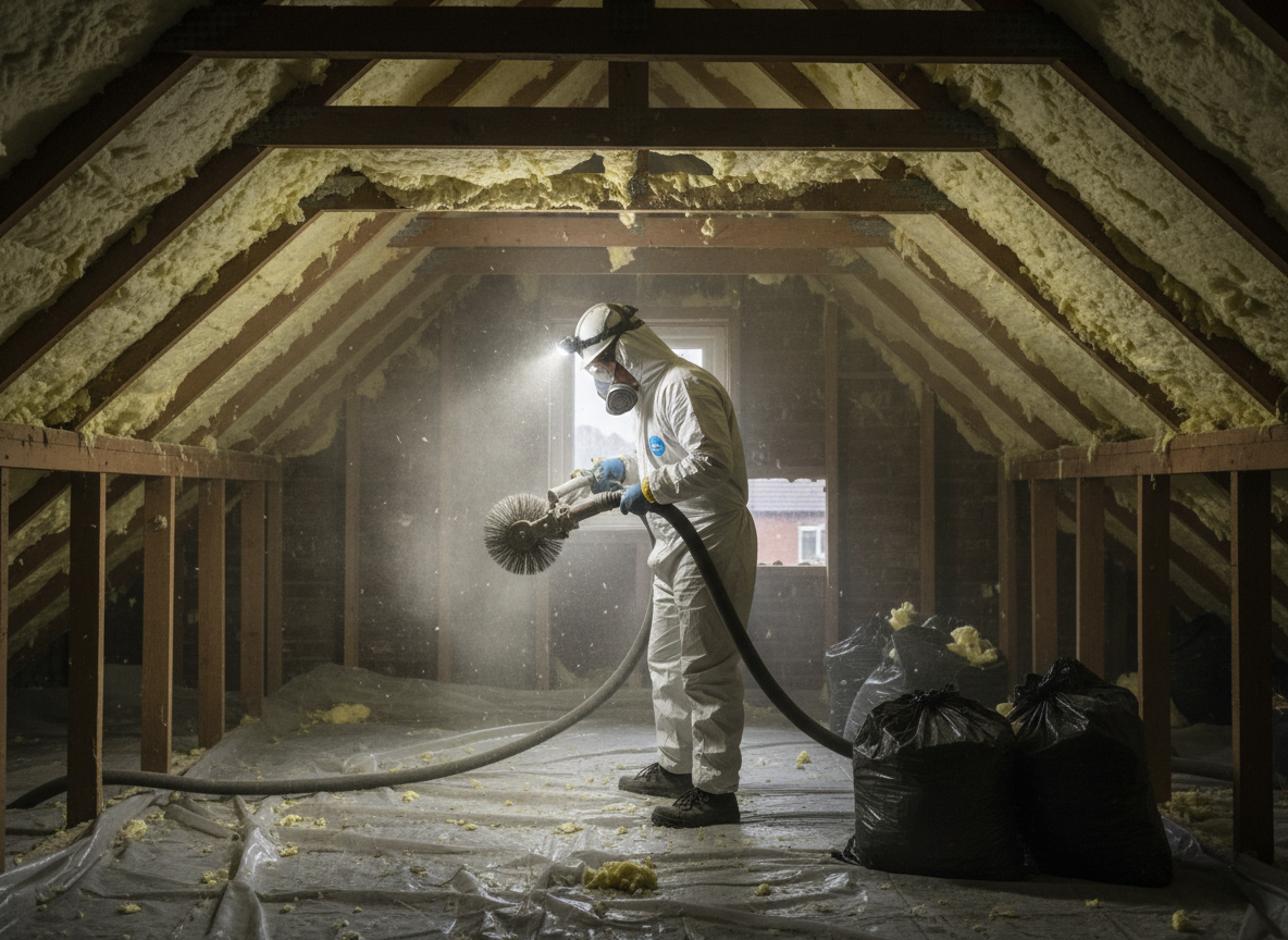 Attic Spray Foam Removal in Yeovil, Somerset