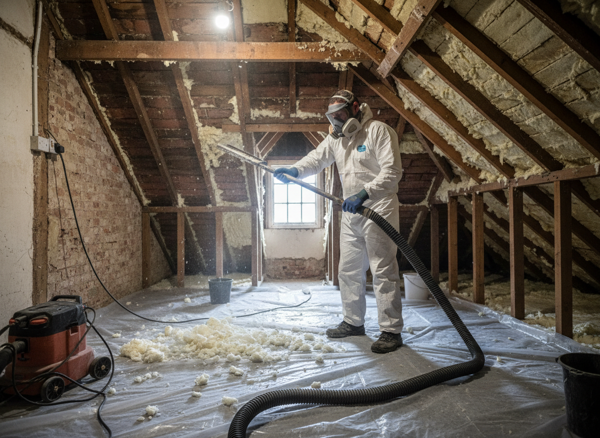 Loft Spray Foam Removal in Yeovil, Somerset