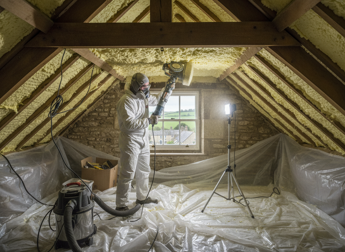 Residential Spray Foam Removal in Yeovil, Somerset