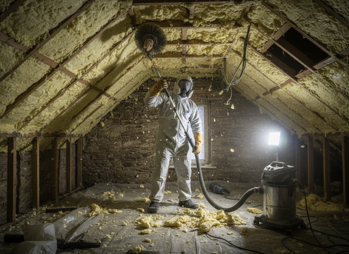 Thermal Spray Foam Removal in Yeovil, Somerset
